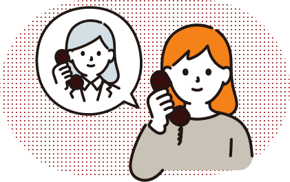 電話をしている女性のイラスト